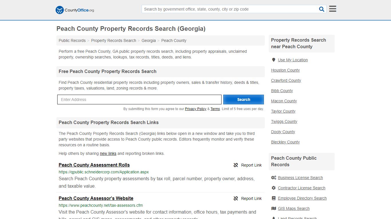 Peach County Property Records Search (Georgia) - County Office